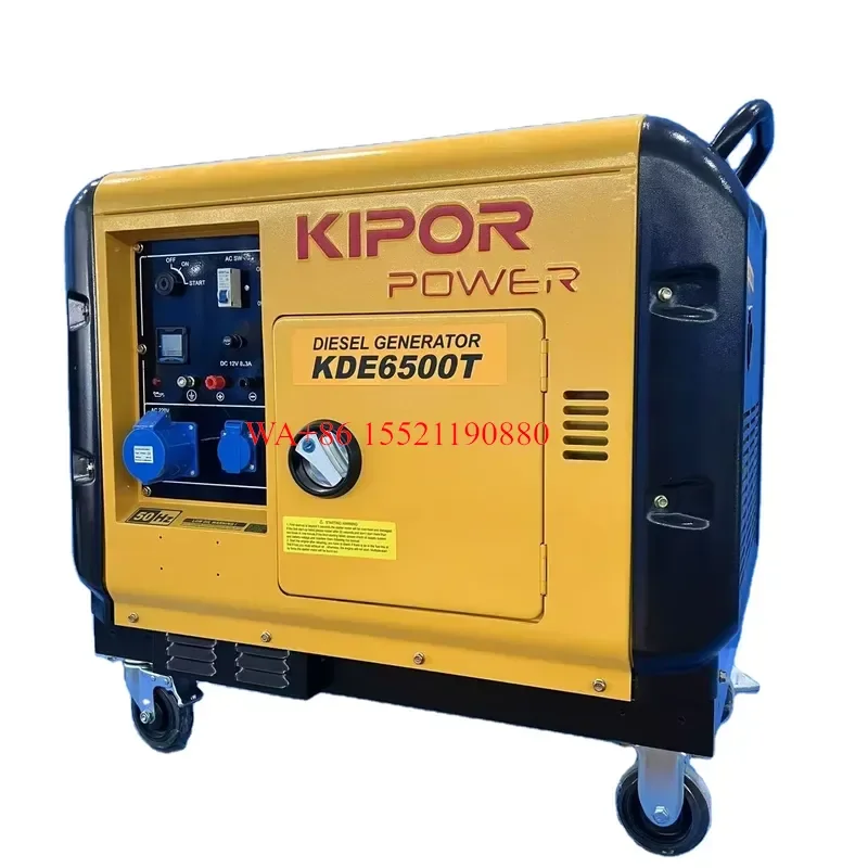 WMWMNU for KIPOR Power 5KW 6KW Silent Diesel Generator 220V Household Small Low Noise Outdoor Construction Emergency