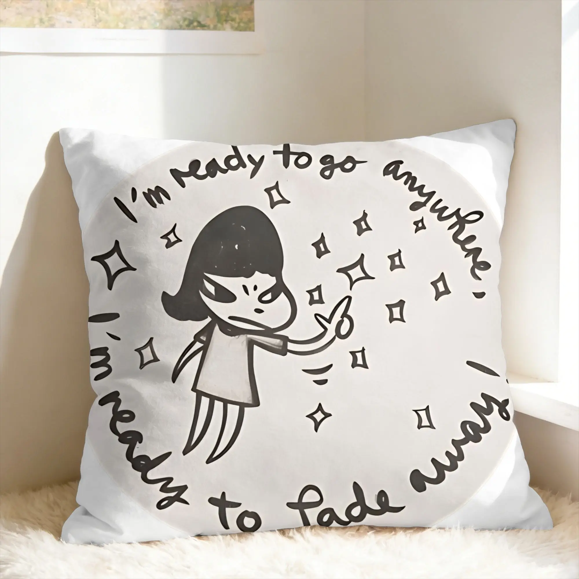 Y-Yoshitomo Nara Pillow Case  Soft Pillow Cover For Living Room Chair Funny Pillowcases