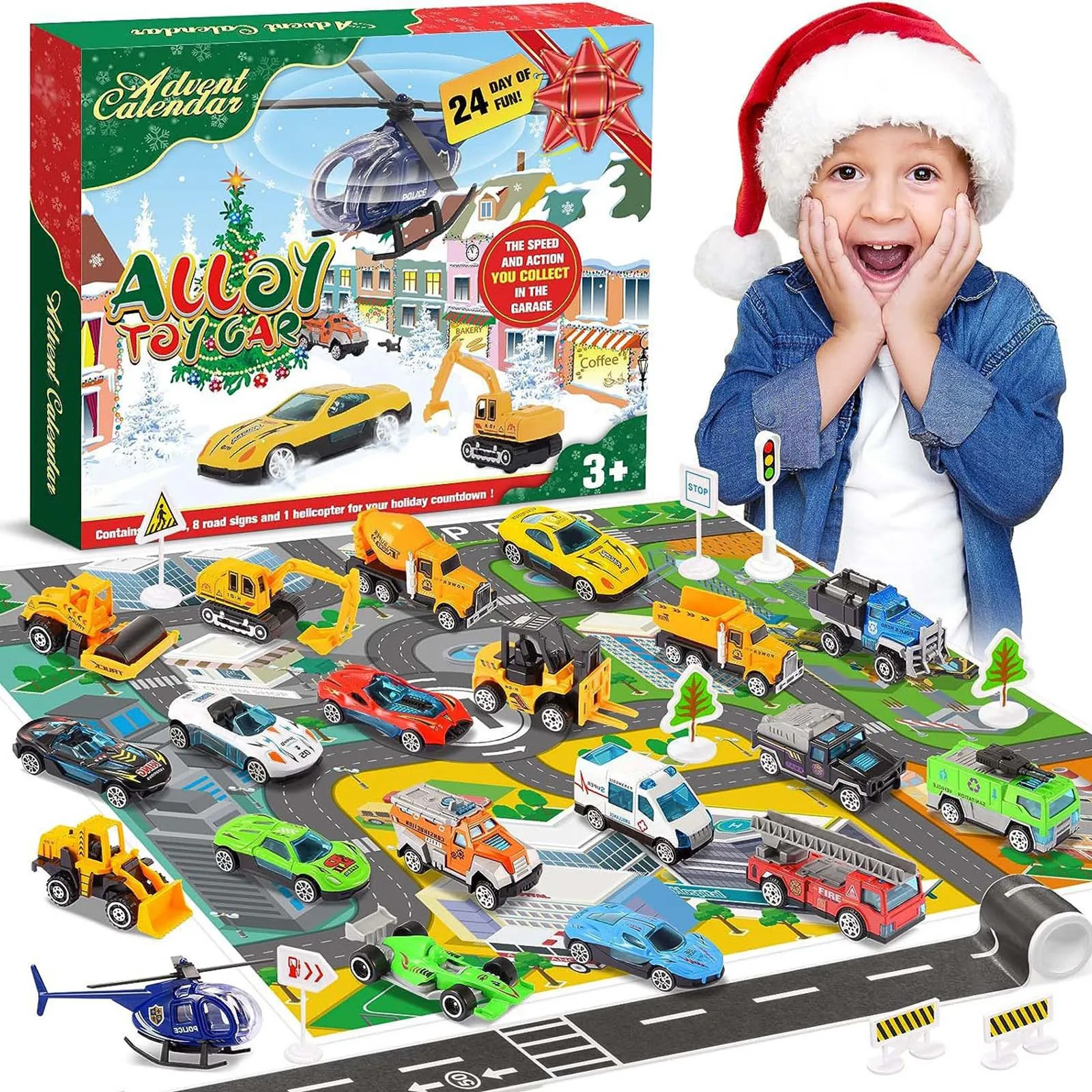 الموقتات البصرية للأطفال عيد الميلاد العد التنازلي صندوق تقويم القدوم 24 يوما مفاجأة لعبة Unboxing الدمى لمؤقت ميكانيكي لطيف #5