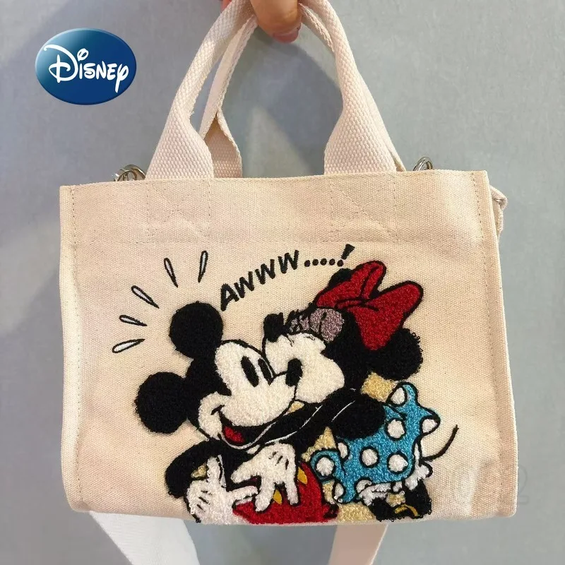Disney Mickey New Mini Women's Handbag Cartoon Fashion Women's Mini Shoulder Bag Embroidery High Quality Casual Women's Bag