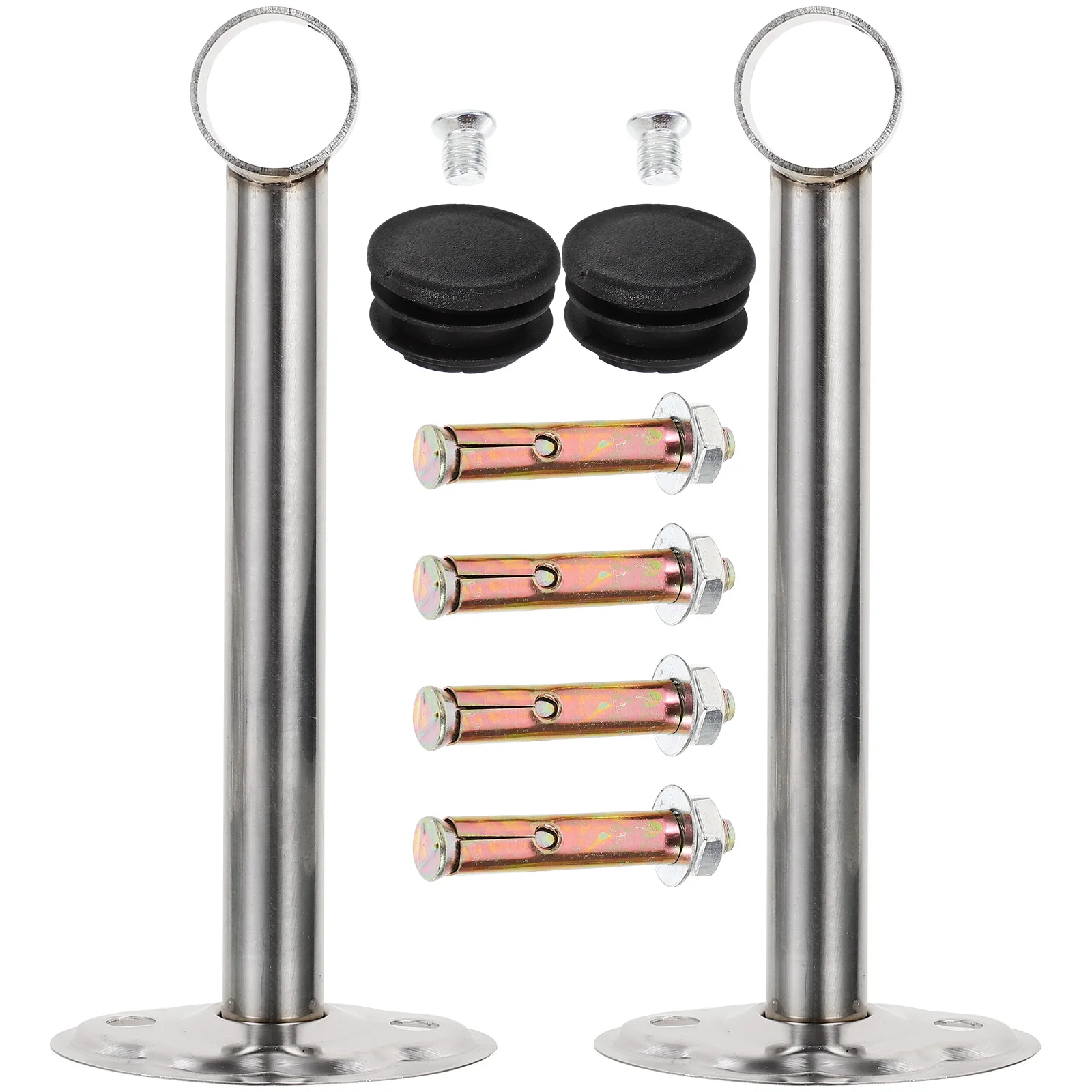 

1 set 1 Set Cabinet Clothes Bracket Flange Socket Shower Curtain Closet Wall Mount Holder Stainless Steel Rust Resistant