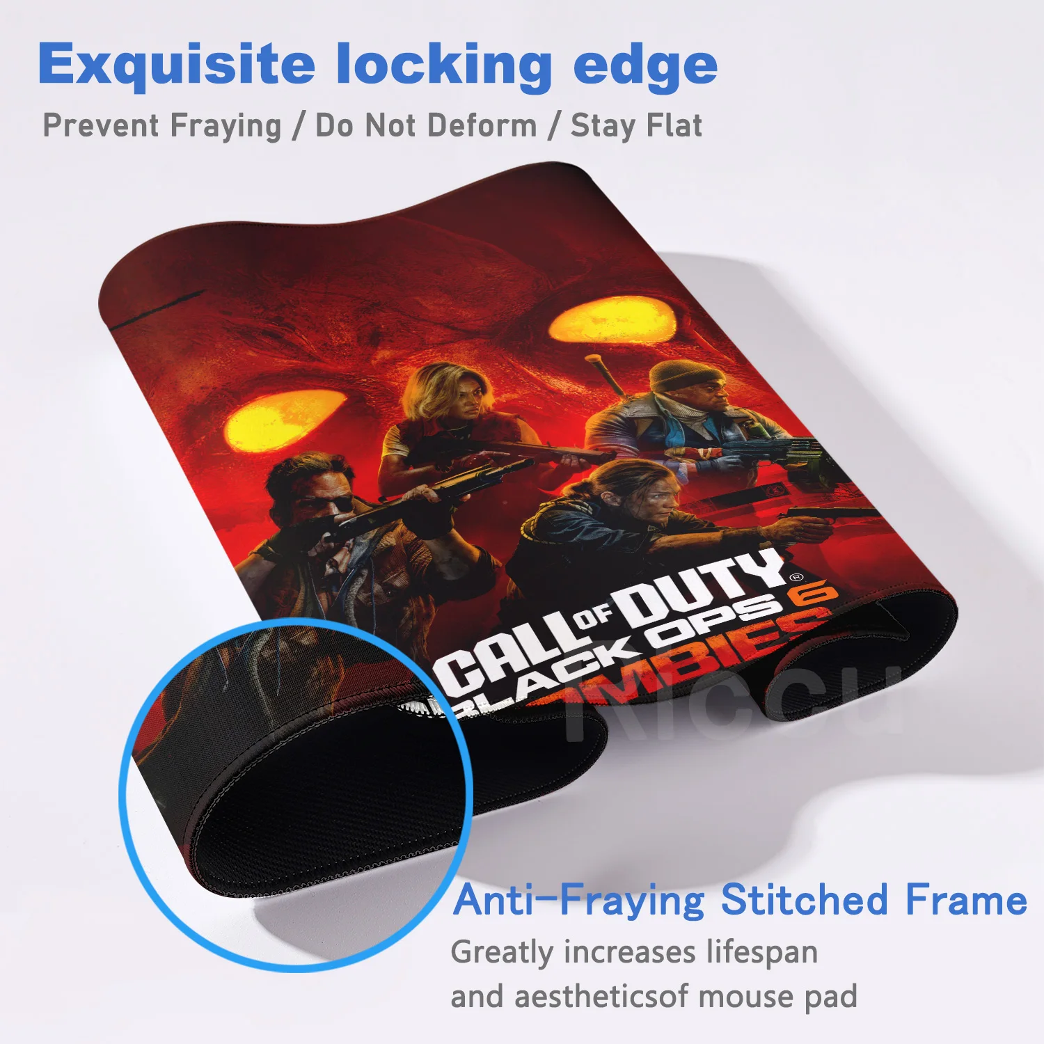 HD XXL Esports 40X80CM C-Call of Duty Black Ops Ghost Large MousePad لوحة ماوس الألعاب COD حصيرة مكتبية قفل المطاط لعبة الفئران حصيرة #4