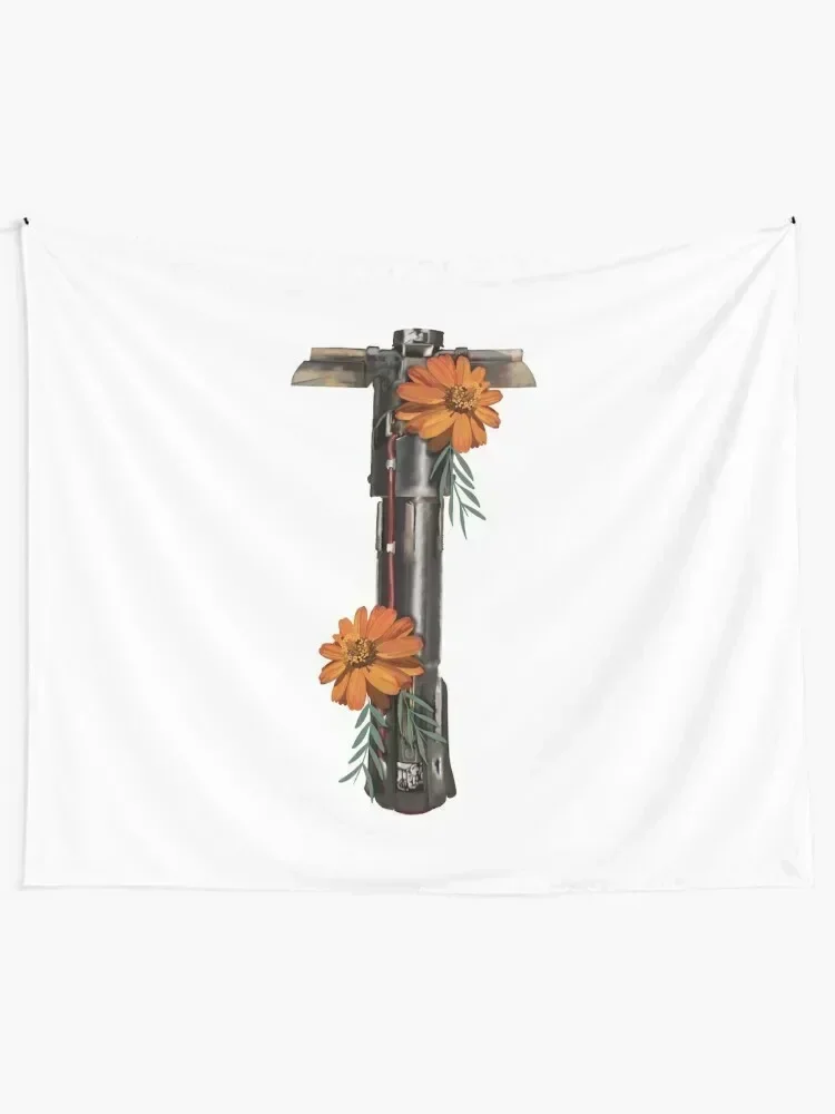 Lightsaber sprouting orange flowers Tapestry Wall Coverings House Decor Custom For Bedroom Tapestry