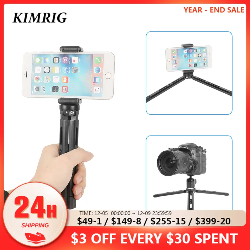 HDRiG Tabletop Folding Tripod With 1/4 Screw Mount Function Leg Design For Dslr Camera Smartphone Led Light Stabilizer