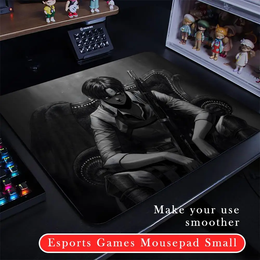 A-Ataque Anime on Titan Eren Mouse Pad Cartoon rubber Small mouse pad desktop computer office keyboard e-sports ROGs game mouse