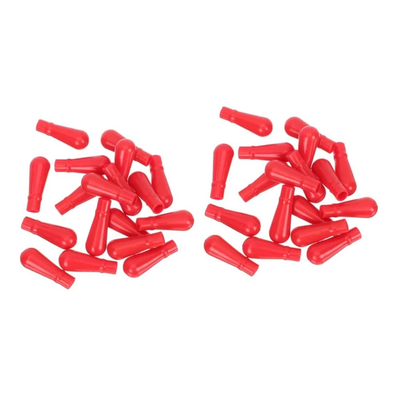 

100Pcs Dropper Silicone Cap Red Lightbulb Droppers-Head Caps Pipette Tips Ball Pipette Dropper Bulb Pipette Dropper Caps