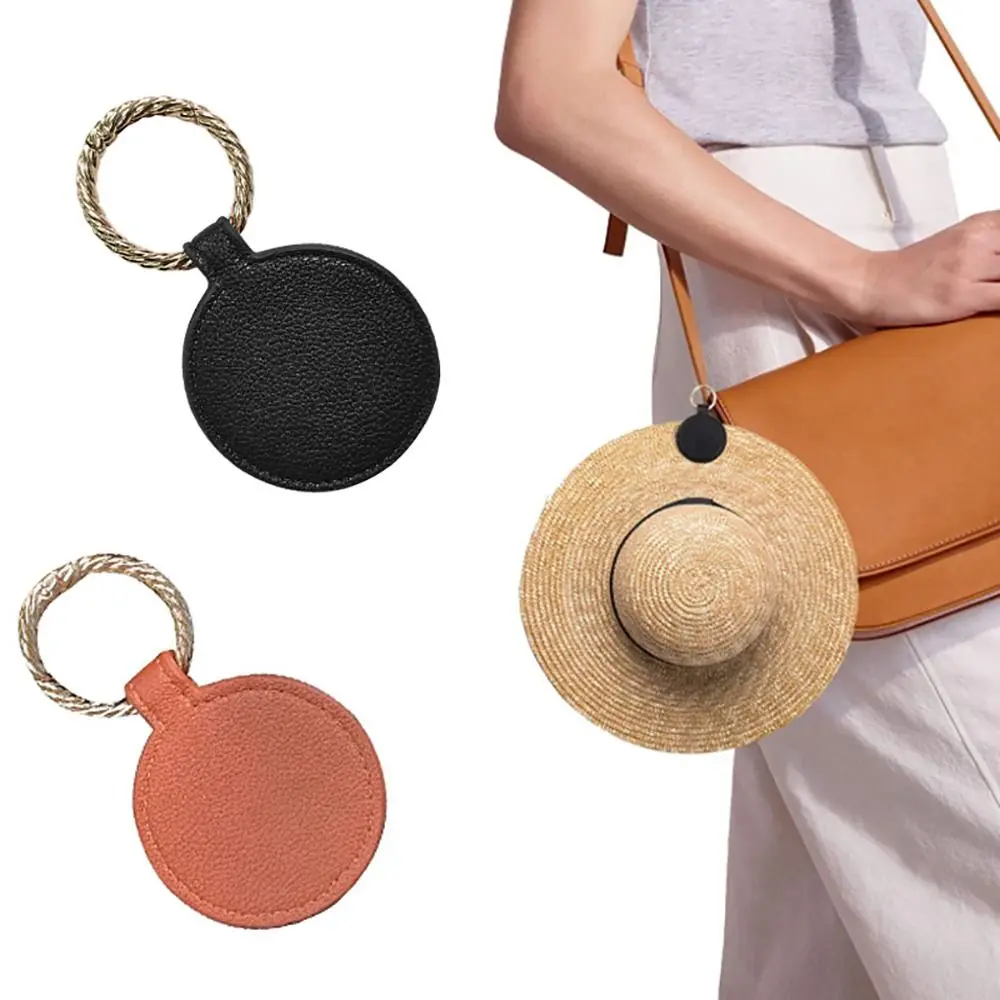 1pc Strongholden Magnetic Hat Clip PU Leather Hat Bag Clips Travel Accessories for Luggage Trendy Practical Gadget