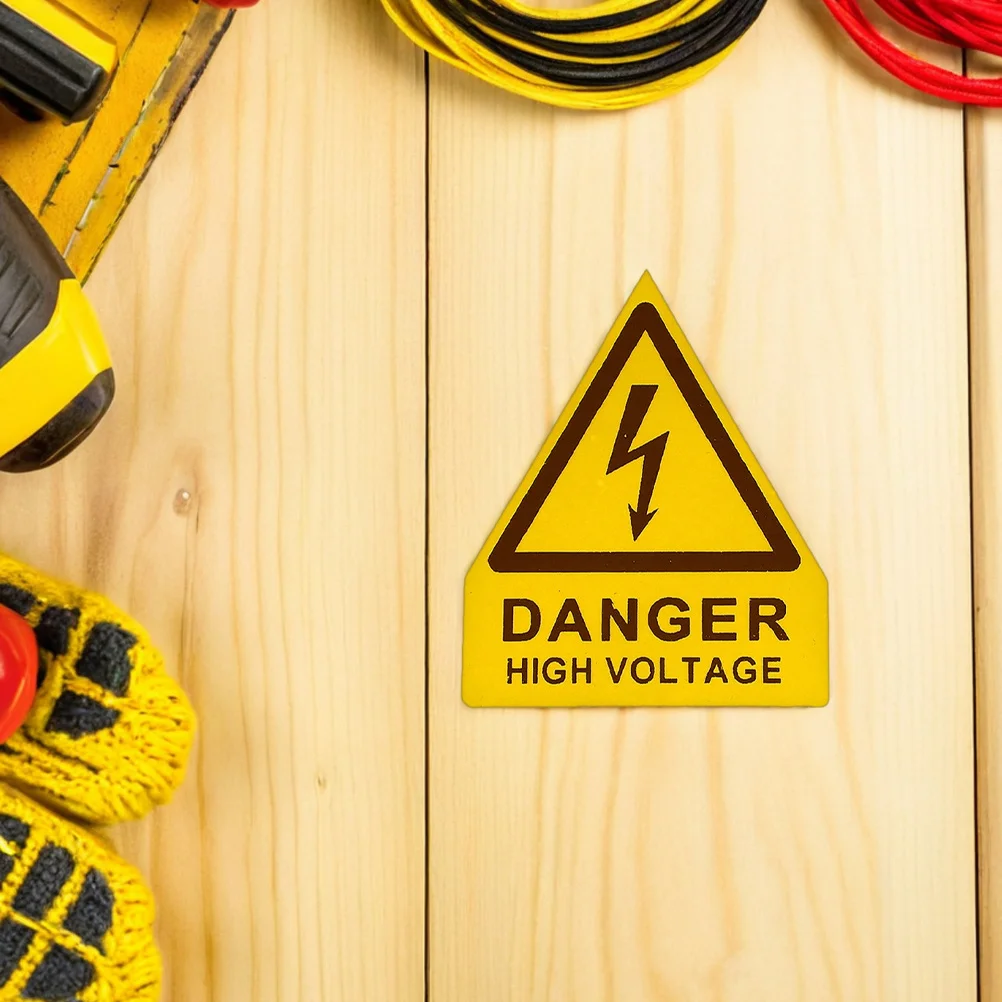 

3 шт., предупреждающие наклейки высокого напряжения, самоклеящиеся ПВХ этикетки для предупреждения о электрооборудования
