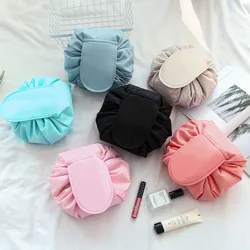 Women Drawstring Cosmetic Bag Travel Storage Makeup Bag Organizer Female Make Up Pouch Portable Waterproof Toiletry Beauty Case