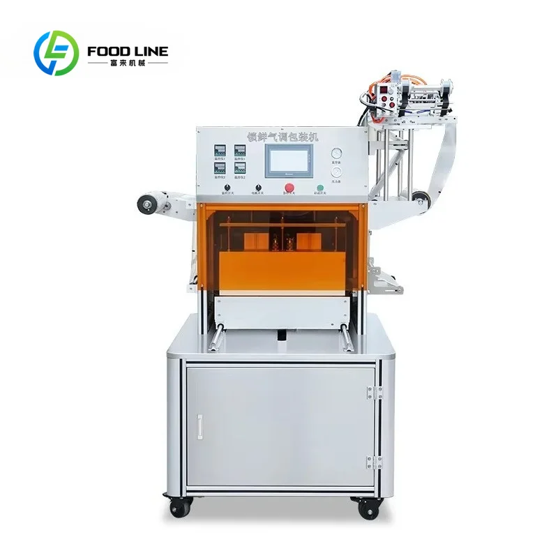 Modified Atmosphere Packaging Machine Gas Flushing Equipment for Food Beverage Fruits Vegetables with Auto Filling Wrapping
