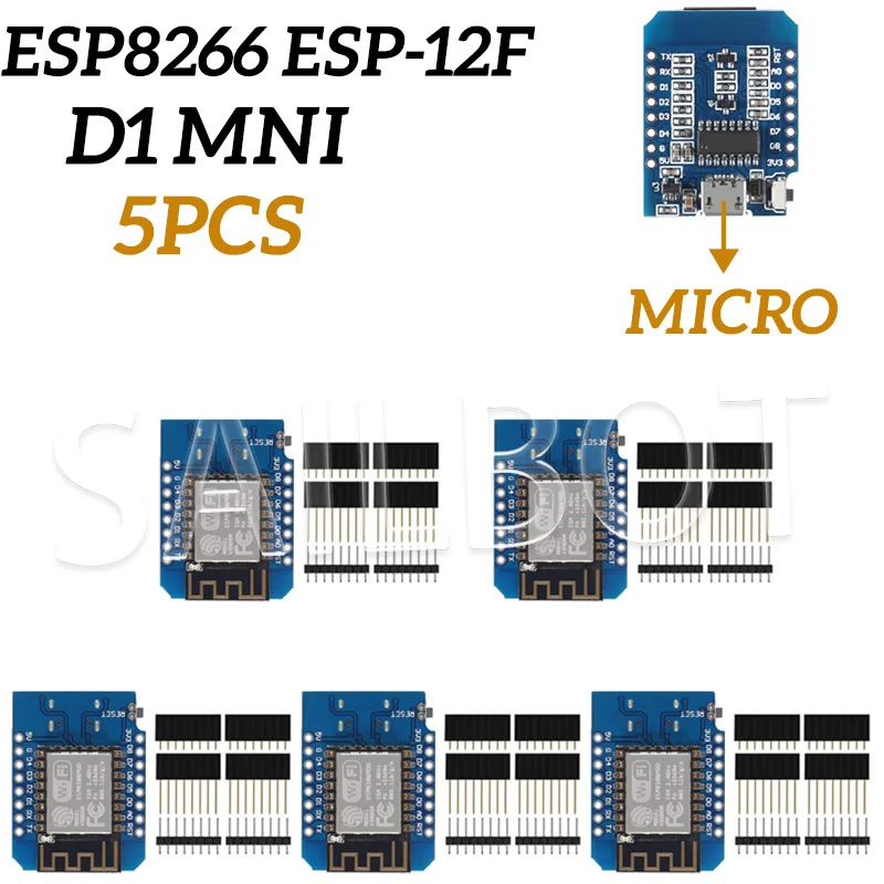 NONE 1-10PCS WeMos D1 Mini TYPE-C/Micro USB ESP8266 ESP-12F CH340G V2 Modul WiFi D1 Mini entwicklung Bord 3,3 V Mit Pin Für Arduino 4