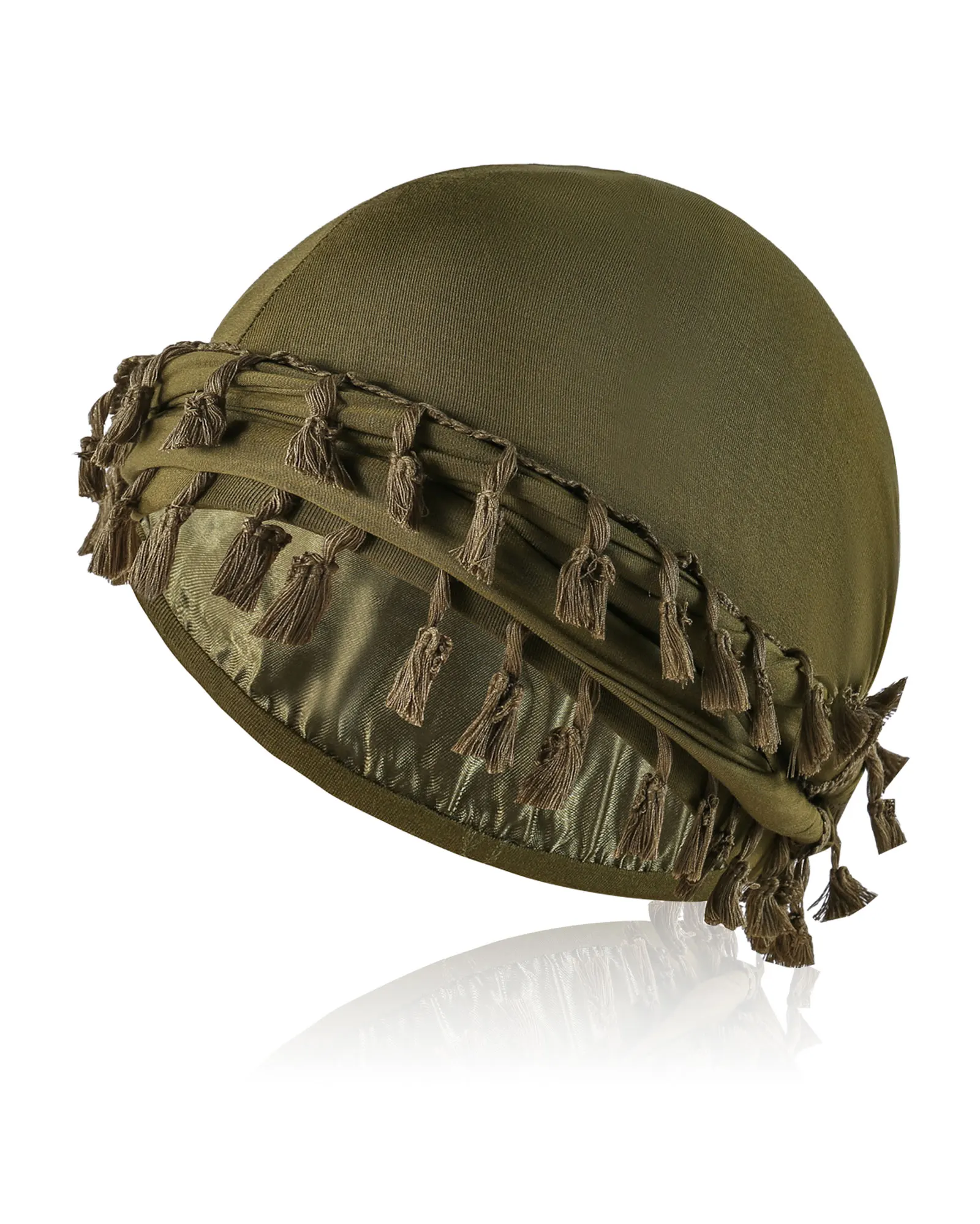 Vintage Twist Turban Head Wraps für Männer Stretch Modal und Satin Turban Schal Krawatte für Haar Kordelzug Verschluss und Maschinewaschbar – Detail 9