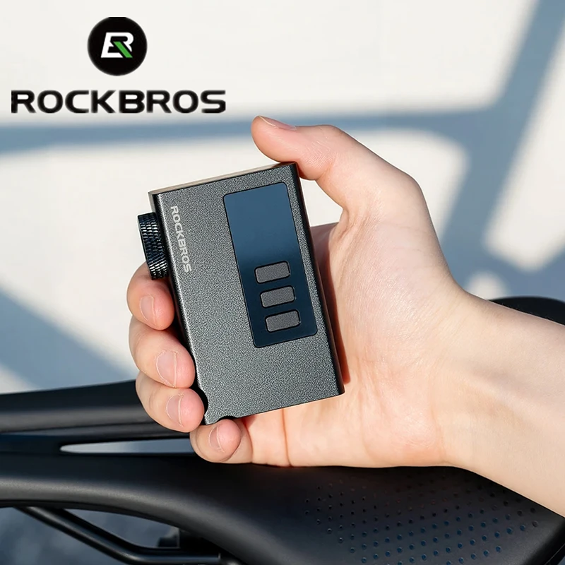 

ROCKBROS 2026 Новый электрический насос из алюминиевого сплава 120 фунтов на квадратный дюйм велосипедный воздушный перезаряжаемый насос для накачивания шин 420 мАч насос с цифровым дисплеем