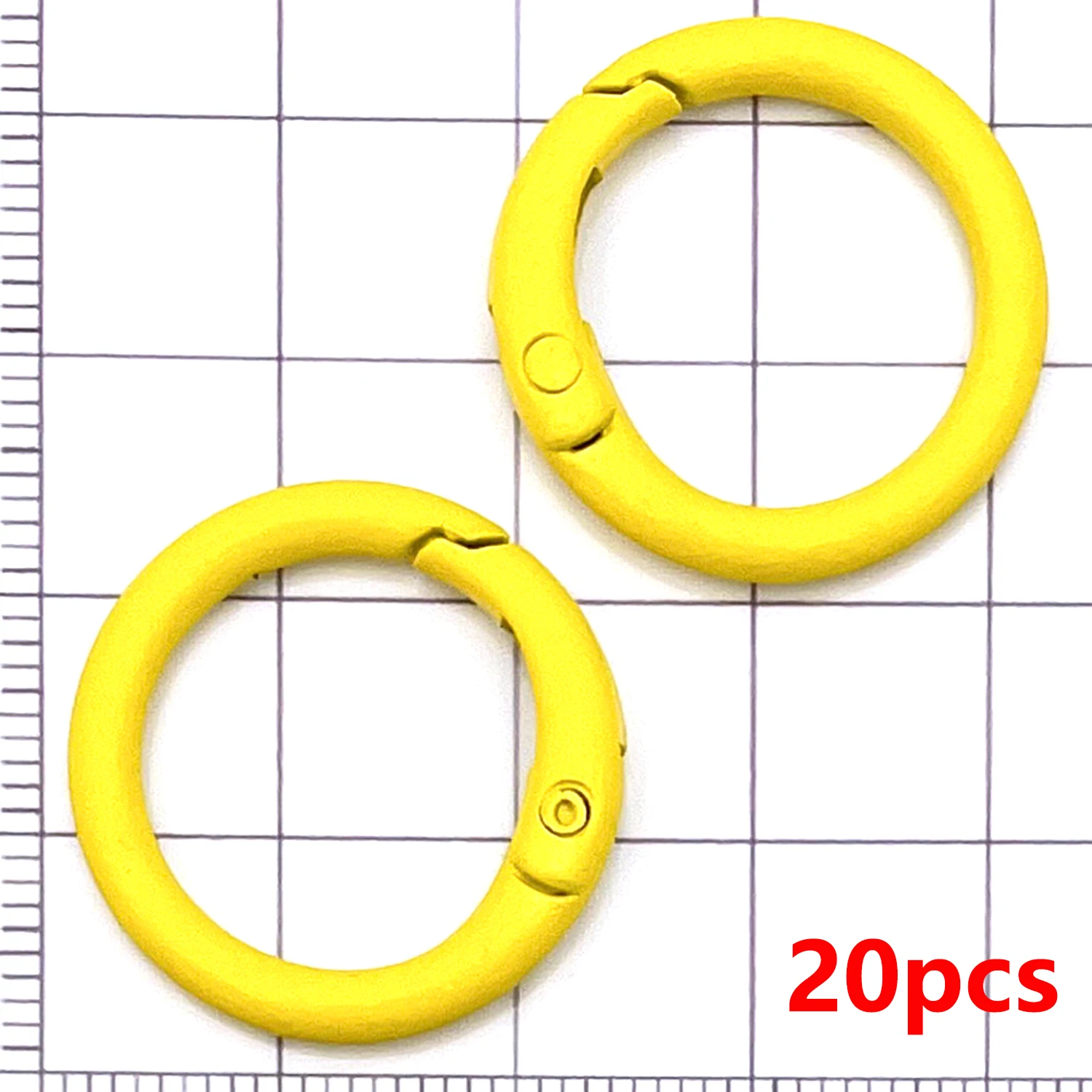20pcs Matte Spring O Rings for DIY Keychain Making