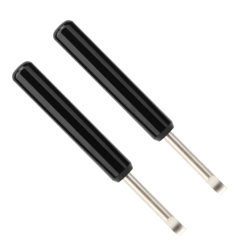 2 PCS 5mm Width Pry Bar Watch Back Cover Remover Tool Carbon Steel Blade Black Watch Case Back Opener