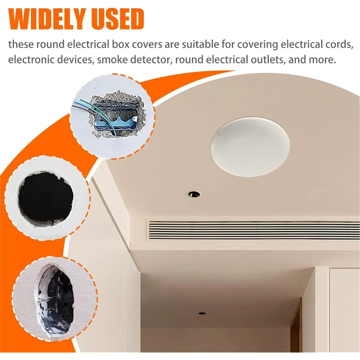 Utility Design CP3540 Ceiling Cover Plate, Round Electrical Box Cover,Ceiling Box Cover Plate (Fits 3-1/2