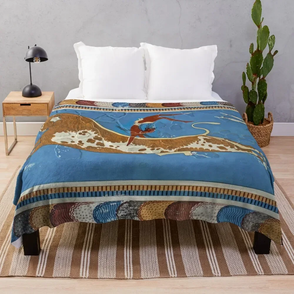 Minoan Throw Blanket Stuffeds Shaggy Decorative Beds Bed Fashionable Blankets