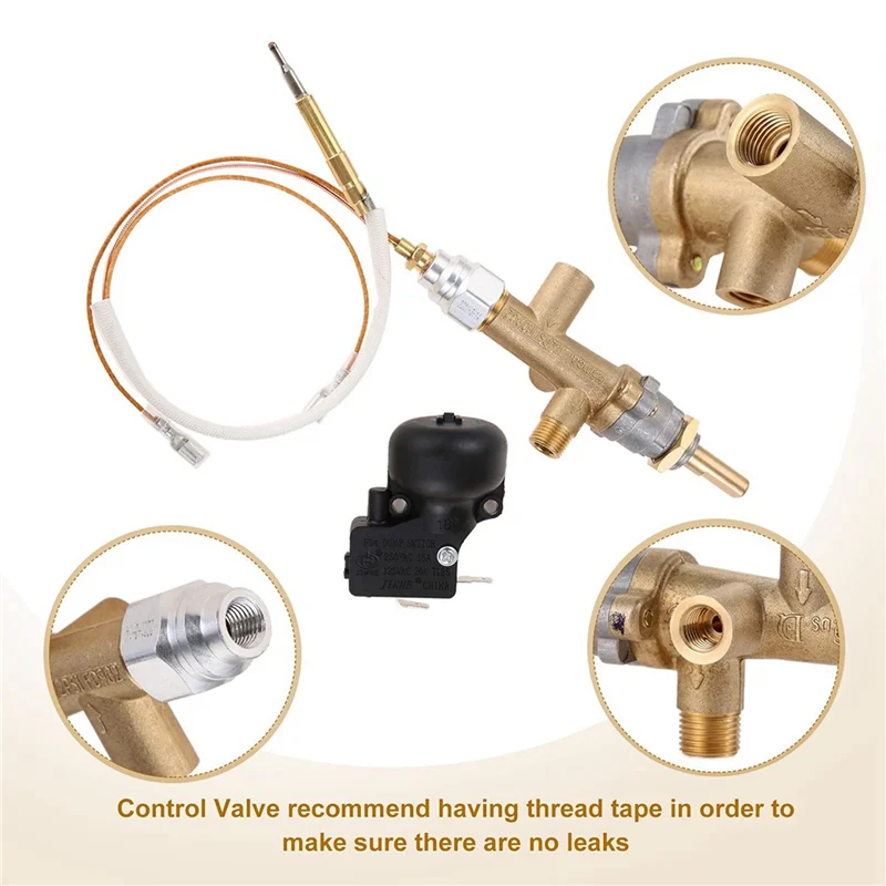 ABGR-2X سخان فناء صمام التحكم الحرارية الاستشعار تفريغ مقبض مفتاح التشغيل البروبان غاز البترول المسال حفرة النار التحكم السلامة الطيار ميناء مجموعة