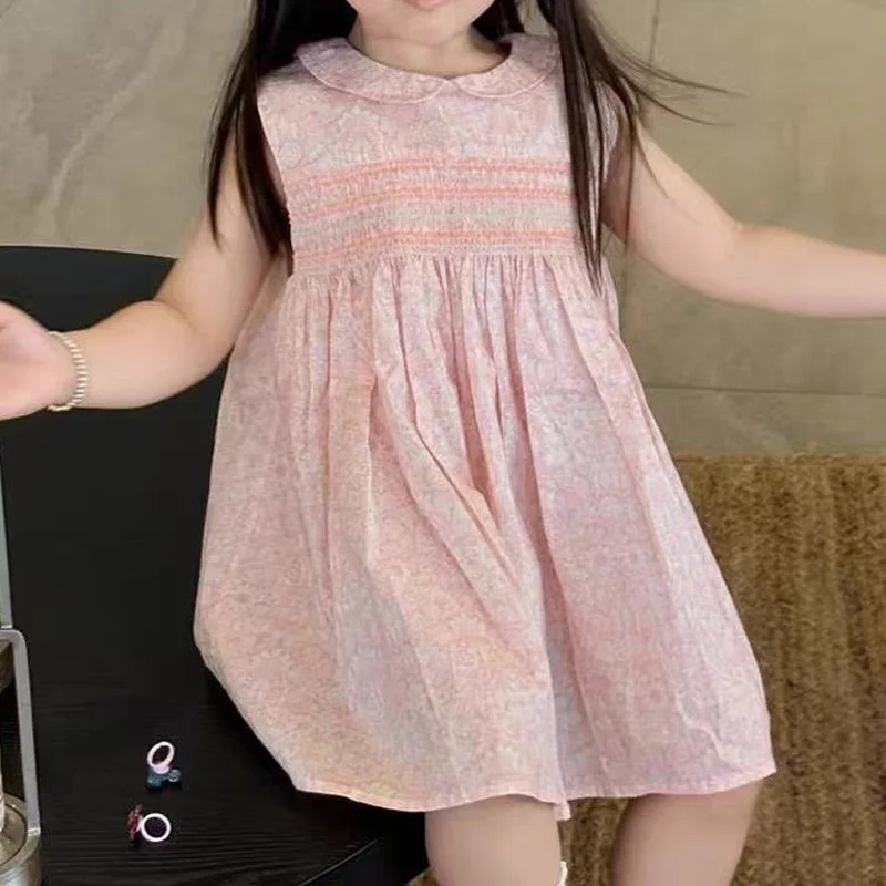 

Предзаказ (отгрузка в апре) 2026: Новая летняя коллекция хлопковых платьев для девочек, детские комплекты одежды для малышей, одежда для девочек