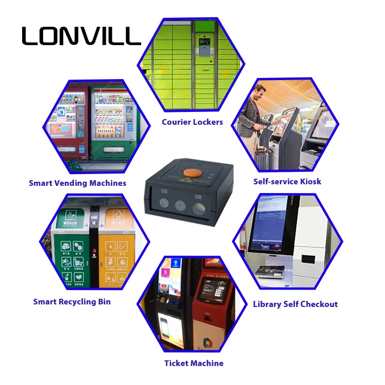 LONVILL Barcode Scanner Wireless Bar Code And Qr Code For Sale,barcode Reader 2d With USB RS-232