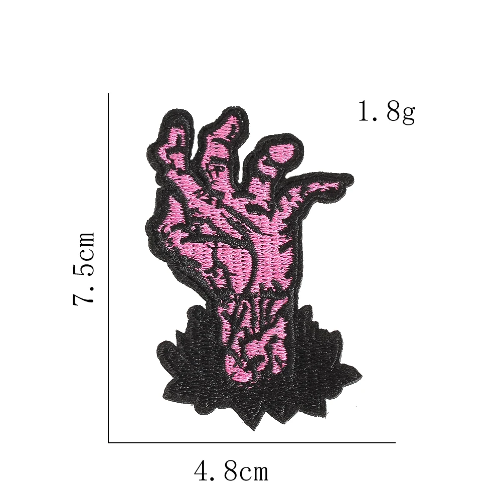Zombie-Handstickerei-Aufnäher zum Aufbügeln für Jacke, Rucksack, T-Shirt, Gothic-Horror-Thema, Geschenk für Männer und Frauen, Neu – Detail 6