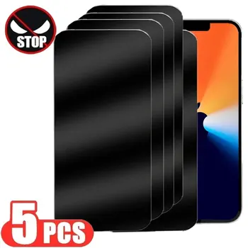 IPhone 11 için 5 adet Anti-Spy cam 12 13 14 15 PRO MAX gizlilik ekran koruyucuları iPhone X XS MAX XR 15 13 11 temperli cam