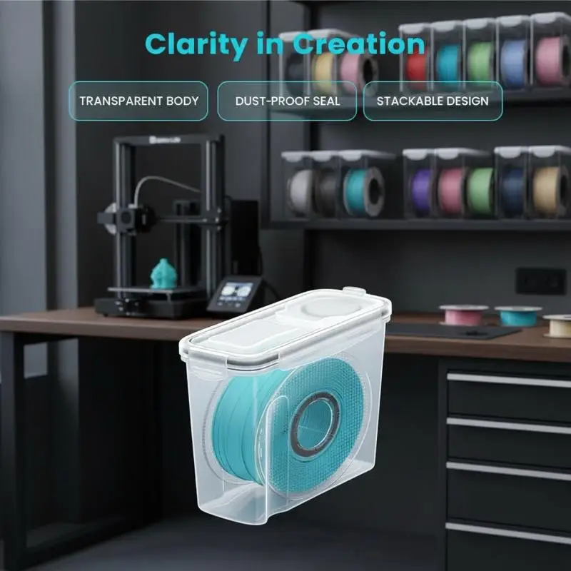 1/4Pcs Sealed Dustproof Moisture Proof Storage Container 3D Printer Filament Dry Box For Universal Spool Holder