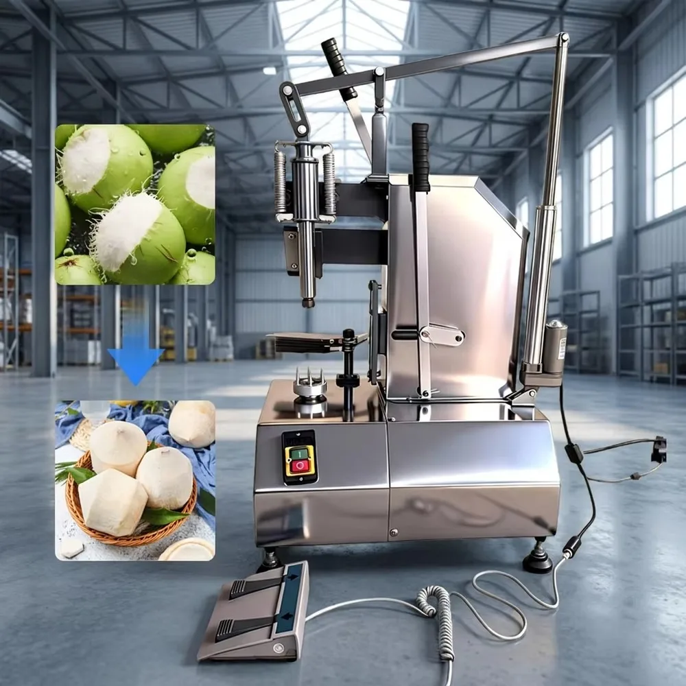 Manual Coconut Peeler Machine Adjustable Stainless Steel Auto Peeling Tool Portable Young Coconut Cutter Opener for