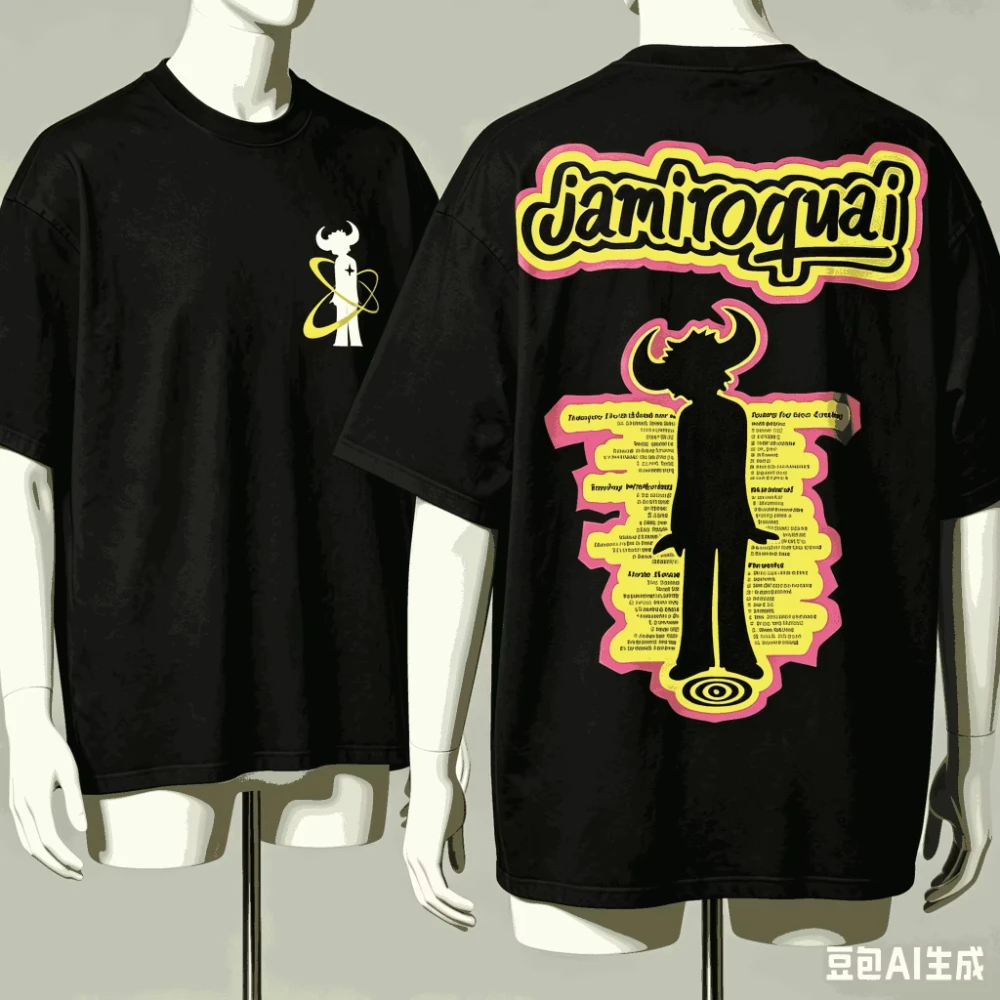 2026 Jamiroquai Tour T Shirt Double Sided Print Unisex Oversized Casual Funk Band Short Sleeve Tee Music Fans Gift