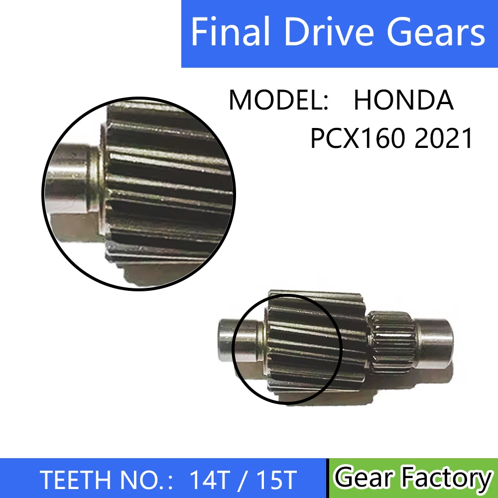 PCX160 14T PCX160 15T Scooter Pcx 160 Top Racing Secondary  Final Drive Gears 15T/14T For Honda Pcx160 2021 new