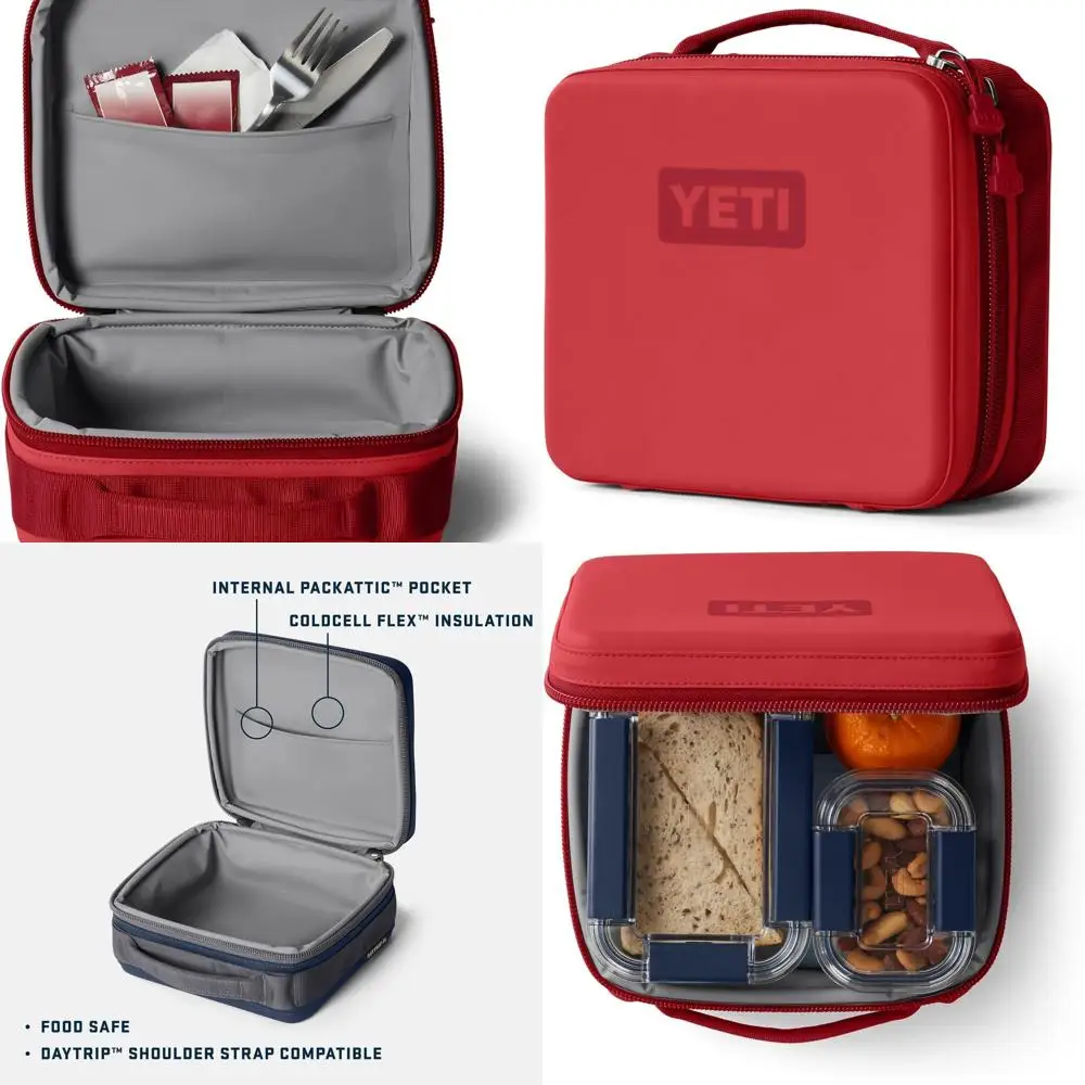 

Изолированный мягкий ланч-бокс-холодильник - дневная поездка 3 л, спасательный красный