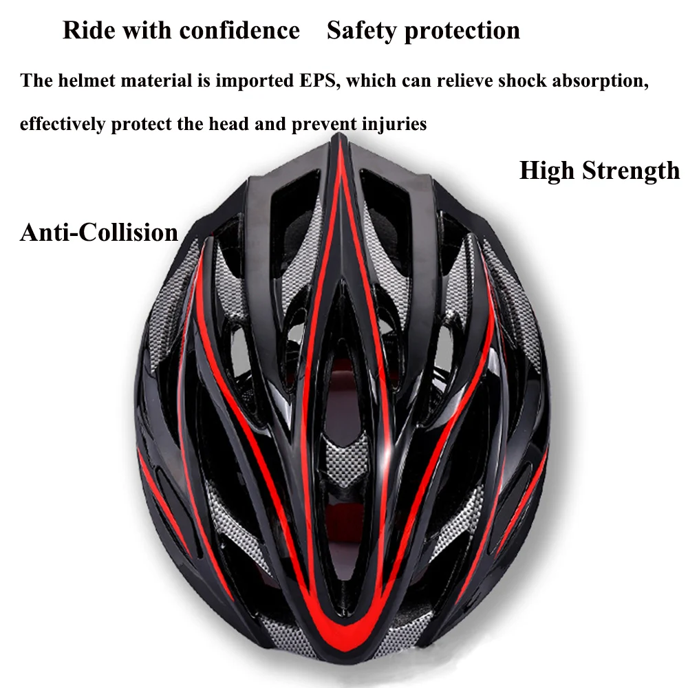 Ultralight Cycling Helmet Flame Design MTB Road Riding Safety Adjustable Hat Helmet Integrally-molded Bike Bicycle Helmet