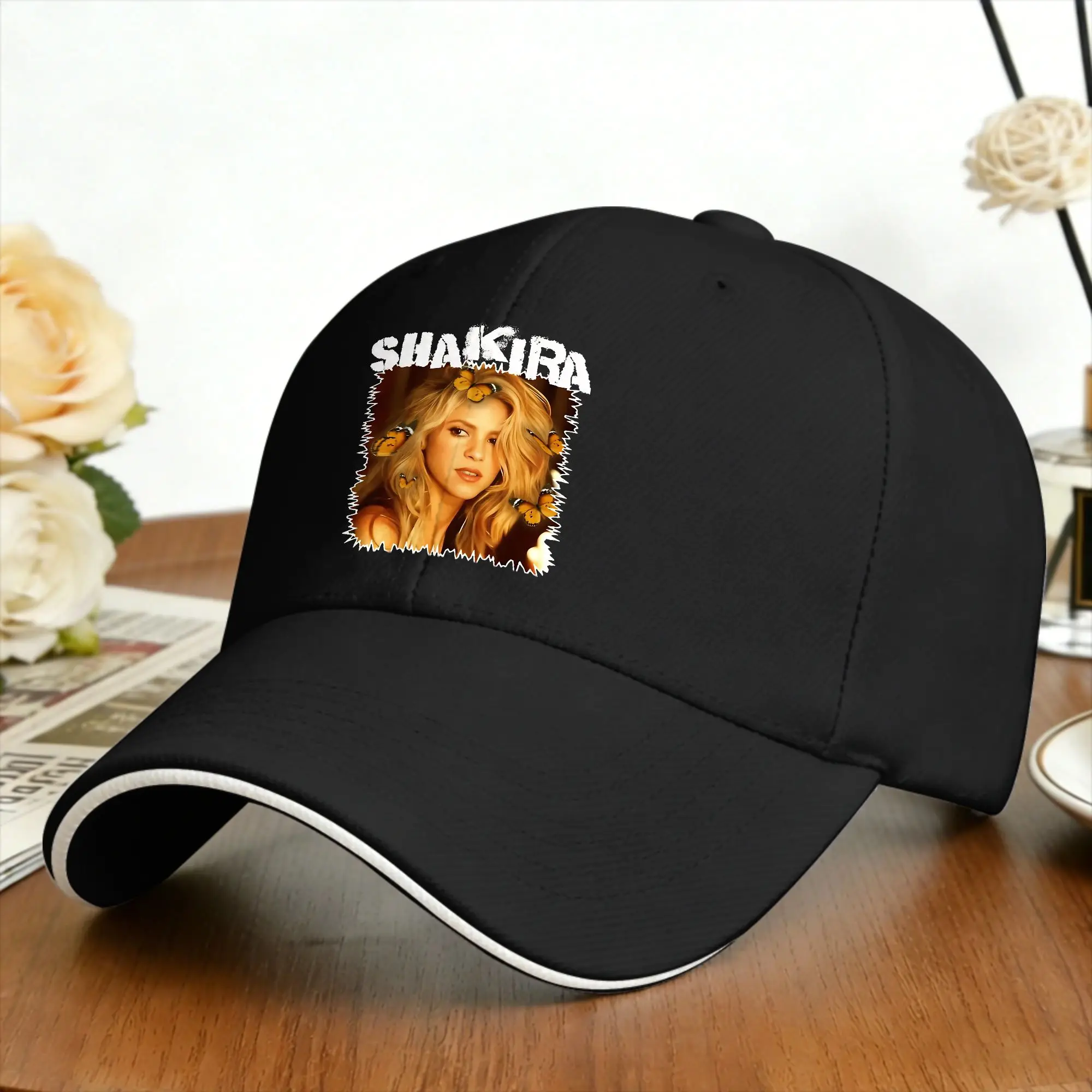 Grunge Framed Shakira Baseball Cap  Women Design Trucker Hat Breathable Hunting Camping Snapback Cap Birthday Gift