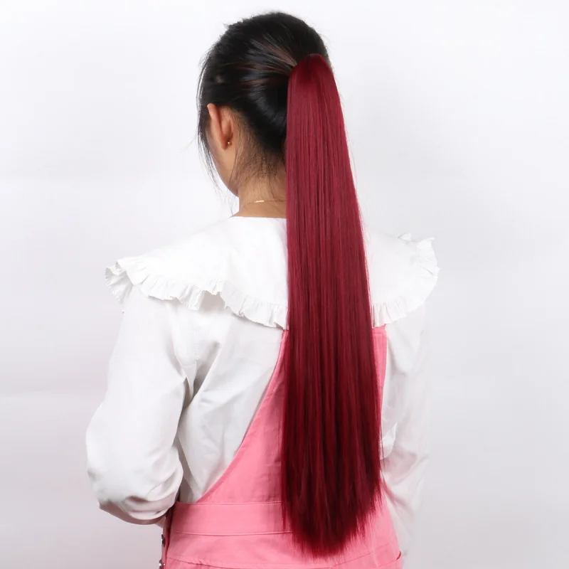 Ponytail Wig for Women Long Hair Claw Clip Long Straight High Ponytail Fluffy Natural Claw Clip Long Straight Hair Wigwig view 6