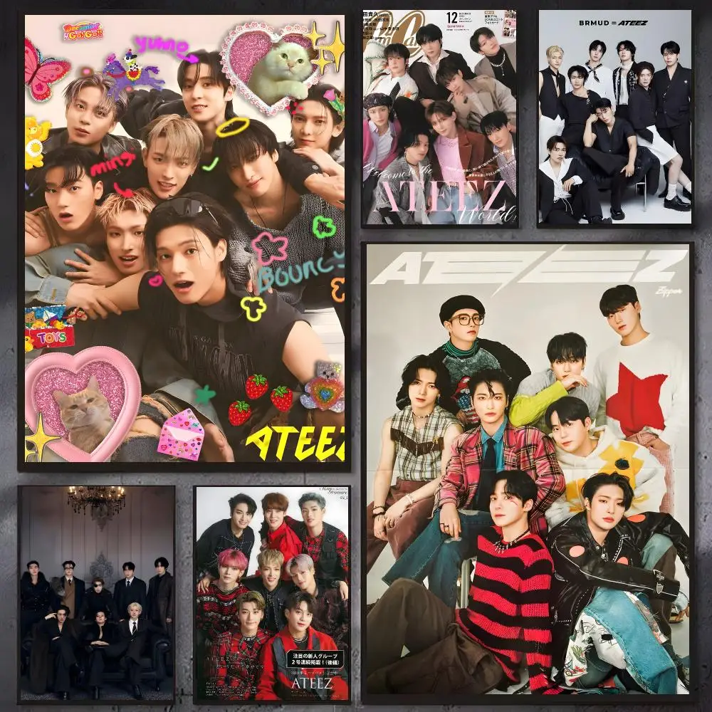 K-pop group ATEEZ Poster Wall Ornament Home Decor Young Decor Fans