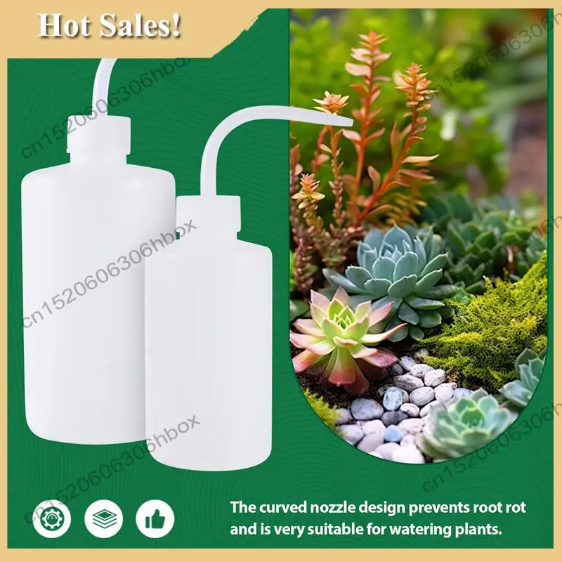 

-HOPE 2 Pack Plant Flower Succulent Watering Bottle Plastic Bend Mouth Watering Cans Squeeze Bottle--250ML And 500ML