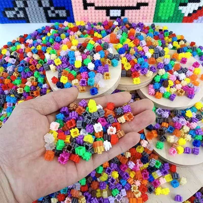 

7524 Маленькие строительные блоки, обучающие строительные блоки, игрушки для сборки своими руками, штабелируемые блоки, День Благодарения, Хэллоуин, рождественские подарки