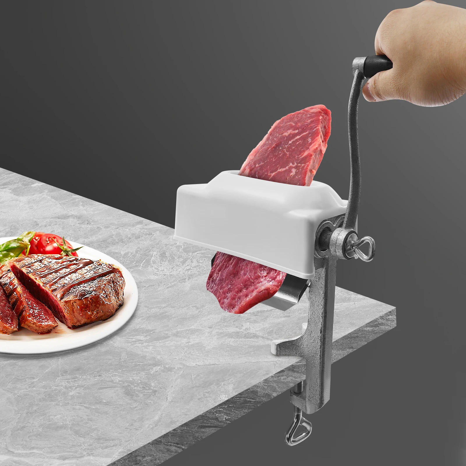 

Stainless Steel Meat Tenderizer Tool, Premium Meat Machine Ideal for Tenderizing Steak, Poultry & Chicken Cutlet , Steak, Beef