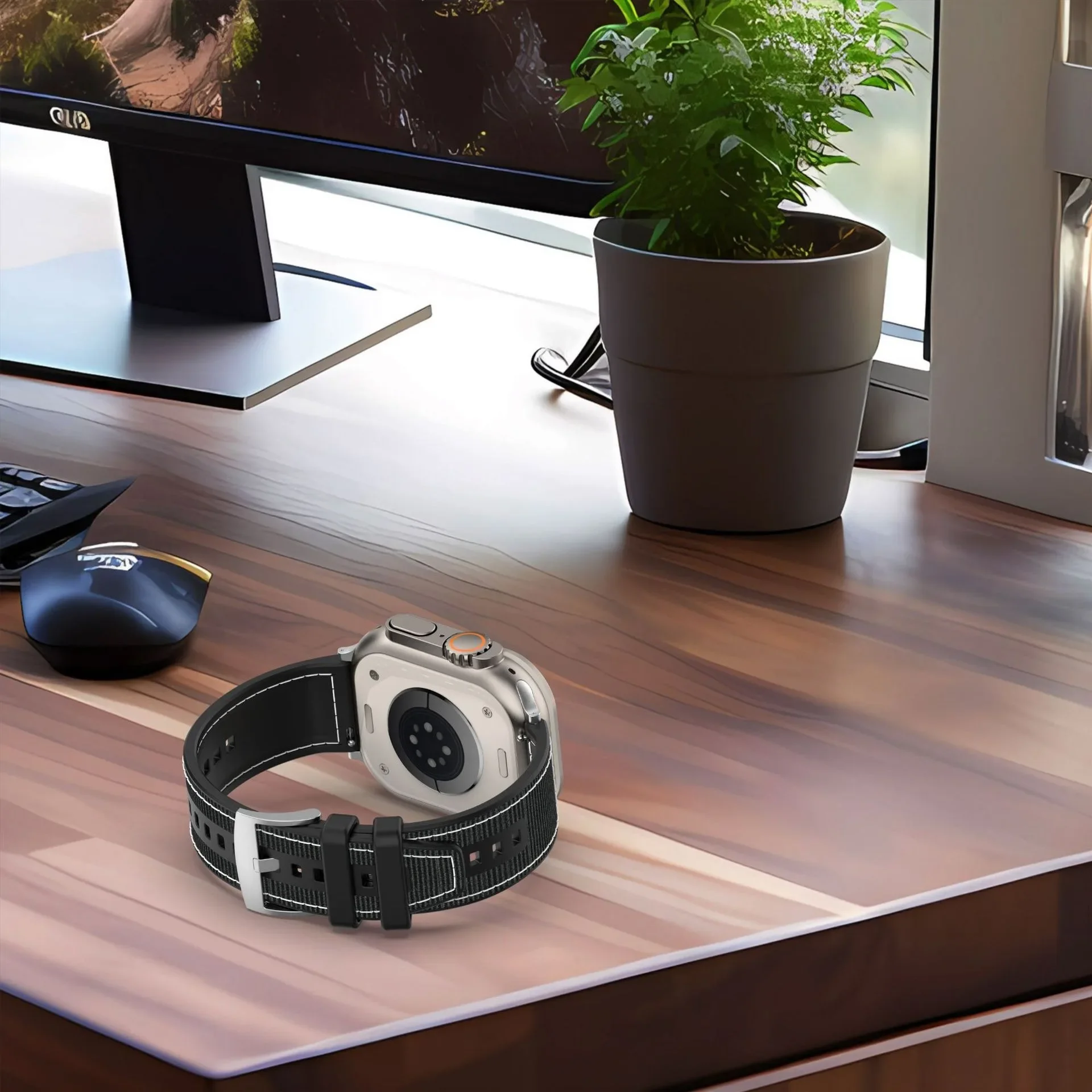 حزام سيليكون لساعة أبل ألترا ، سوار معصم بديل ، سوار معصم رياضي لساعة iWatch 6 ، 5 ، 4 ، SE ، 49 ، 10 ، 46 ، 42 ، 9 ، 8 ، 7 ، 45 ، 41 ، 44 ، 40