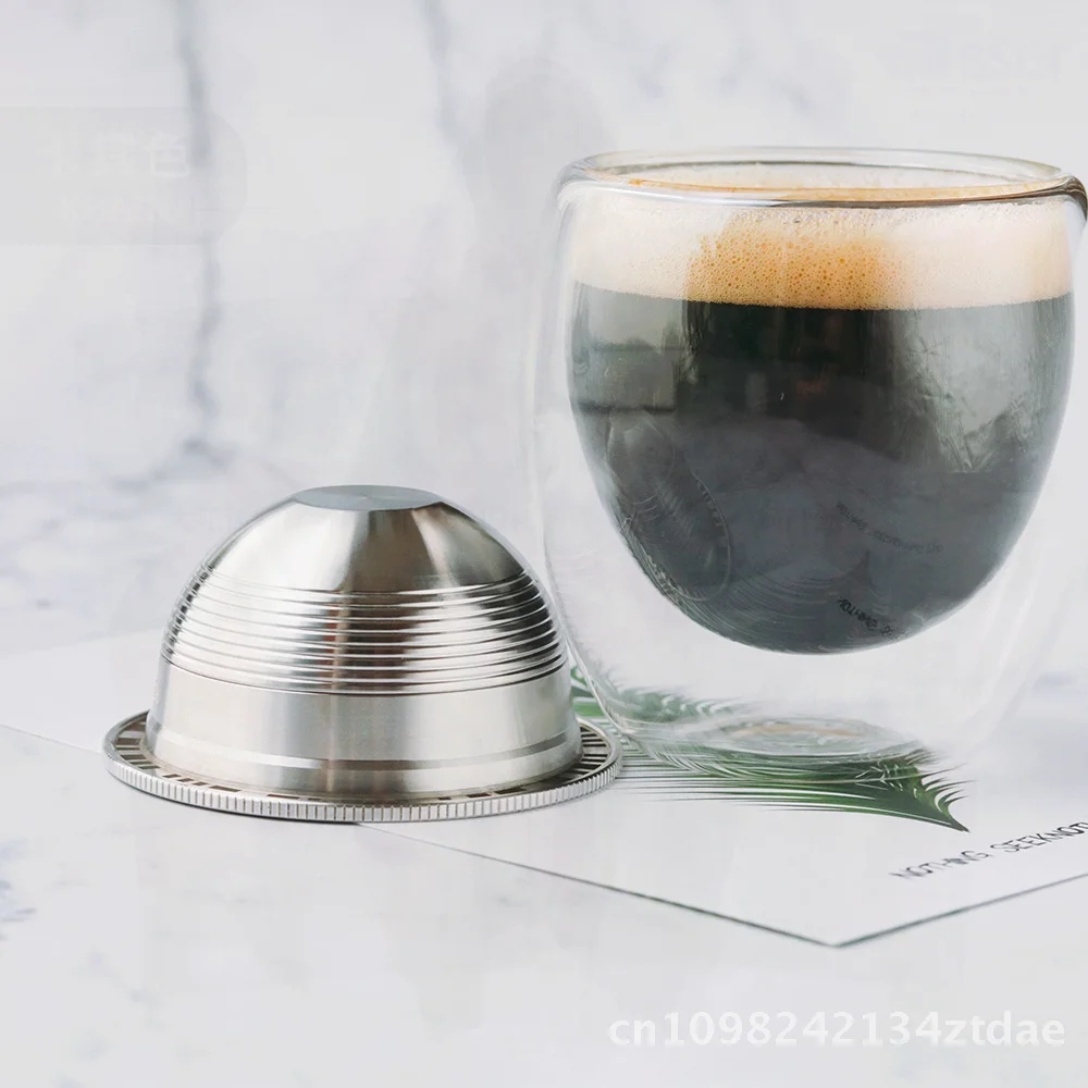 

Stainless Steel Coffee Capsule Recycling Filter Compatible with Vertuo plus Hemispherical Nespresso Shell Modern Minimalist