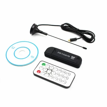 Digital TV Receiver Stick USB 2.0 Digital DVB-T SDR+DAB+FM HDTV TV Tuner Receiver Stick RTL2832U+R820T2 W/Antenna Remote Control