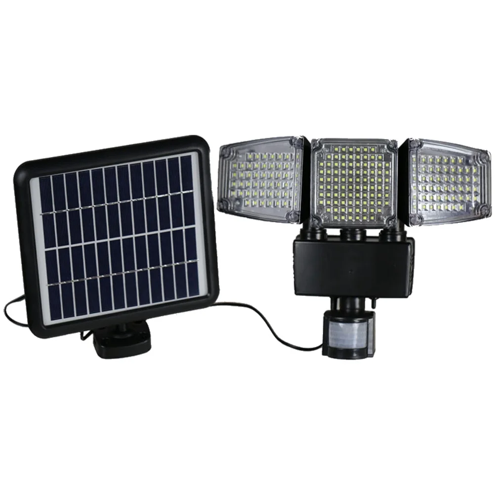 

Solar Powered 1200 Lumens Motion Sensor Wall Lamp 188 LED Waterproof Outdoor Flood Light for Driveway Patio Deck