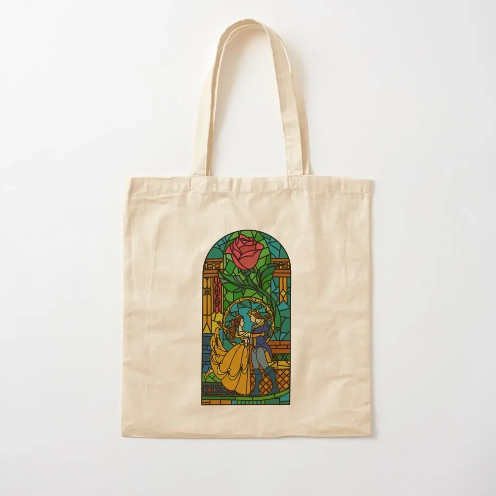 

Beautiful and Beastly Stained Glass Window Tote Bag Women's tote shopper women custom fabric cute