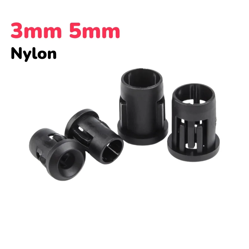LED 3mm 5mm Black Nylon Plastic Lamp LED Diode Holder Clip Lamp Holder Indicator Spacer Pillar Signal Light