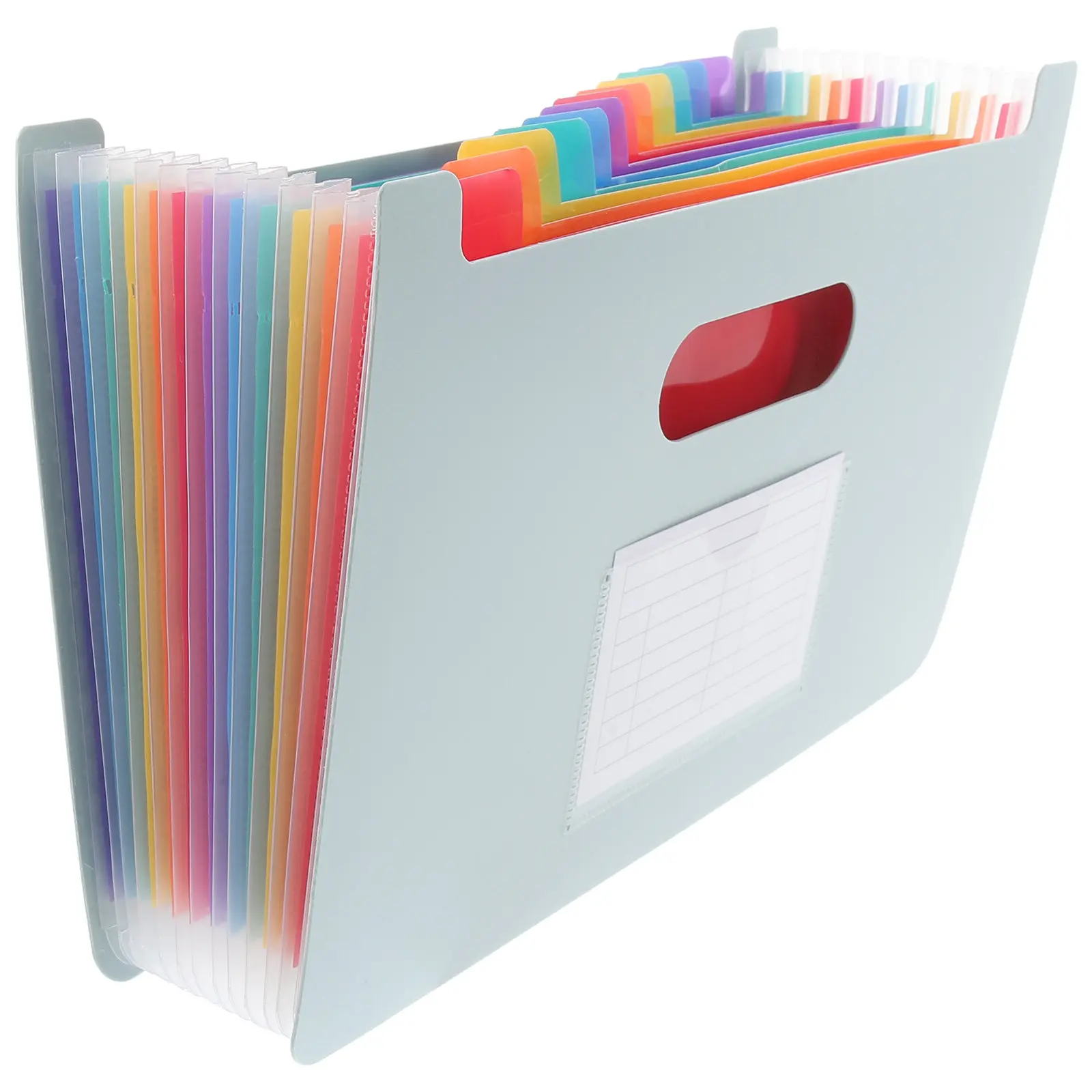 A5 Accordion Folder Expanding File Organizer Multi-Grid Document Storage Bag Lightweight PP Material Receipt Holder for Office