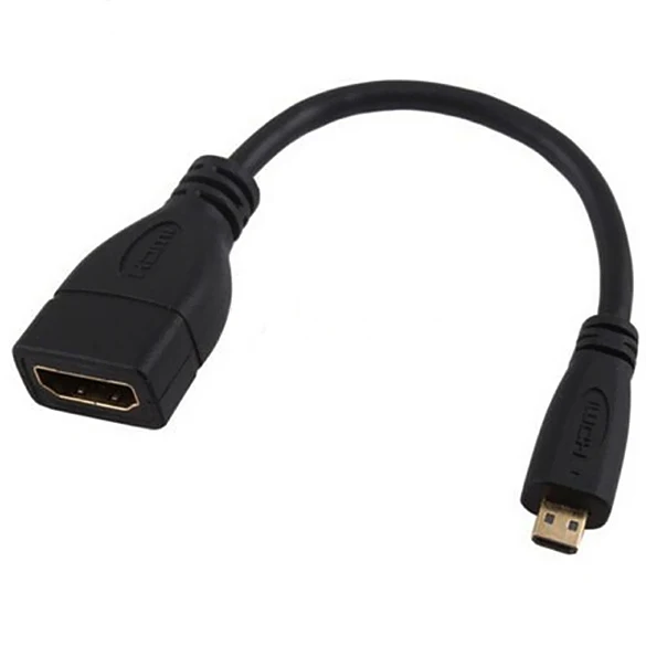 ميكرو HDMI متوافق مع الذكور D إلى HDMI متوافق مع الإناث كابل محول جاك