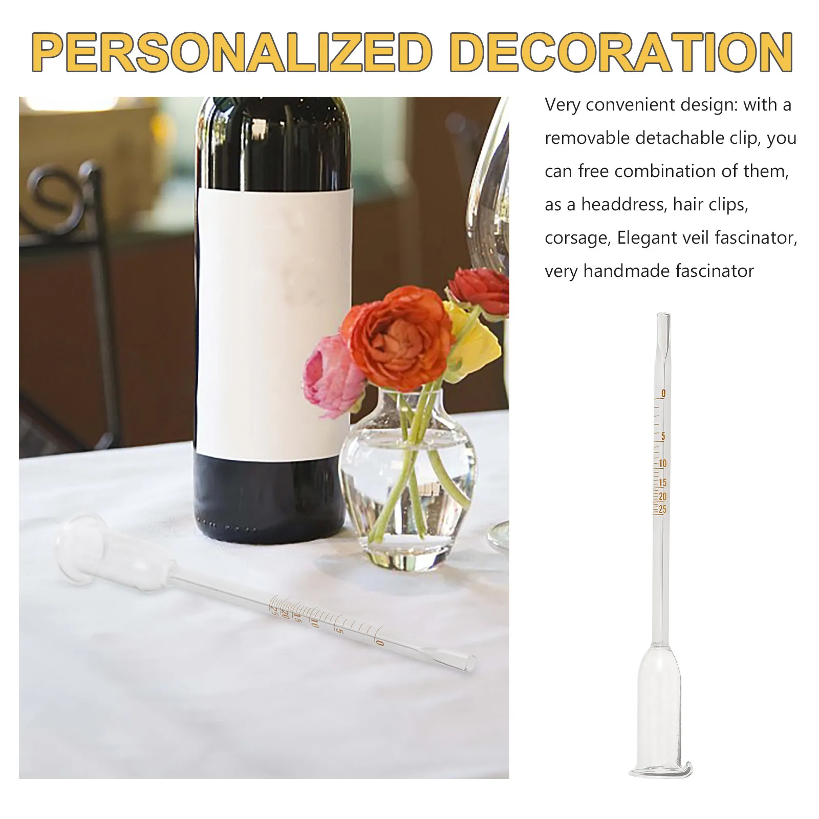 Glass Alcohol Meter Hydrometer Wine Making Supplies for Beginners Distilling Liquor Beer Fermentation Accurate Alcohol Tester