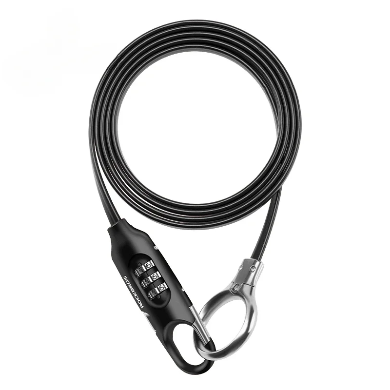 

ROCKBROS Multifunctional Password Cable Lock Safety Wholesale Portable Flexible Cycling Lightweight compact portable Bike Lock
