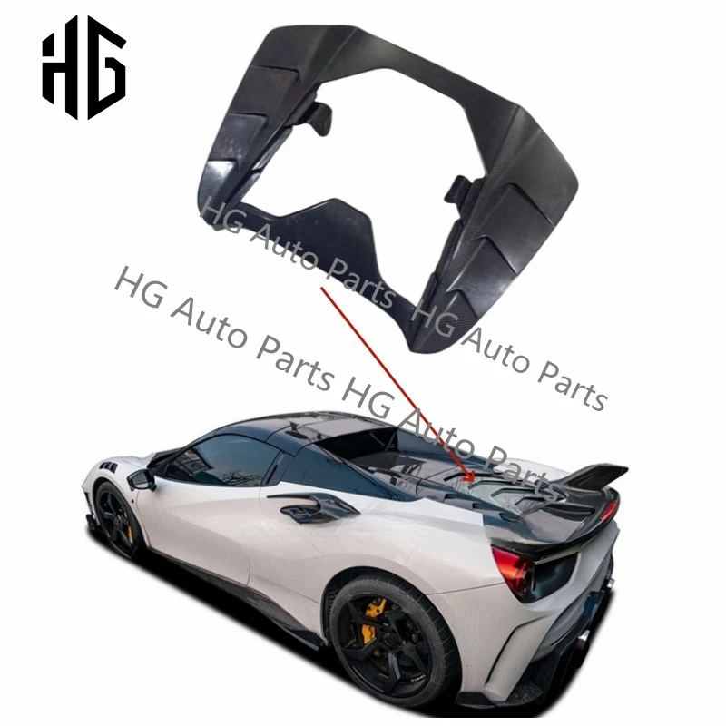 Auto Body Parts Real Carbon Fiber Msy Style Rear Hood Bonnet Air Intake Vent Scoop For Ferrari 488GTB/Spider