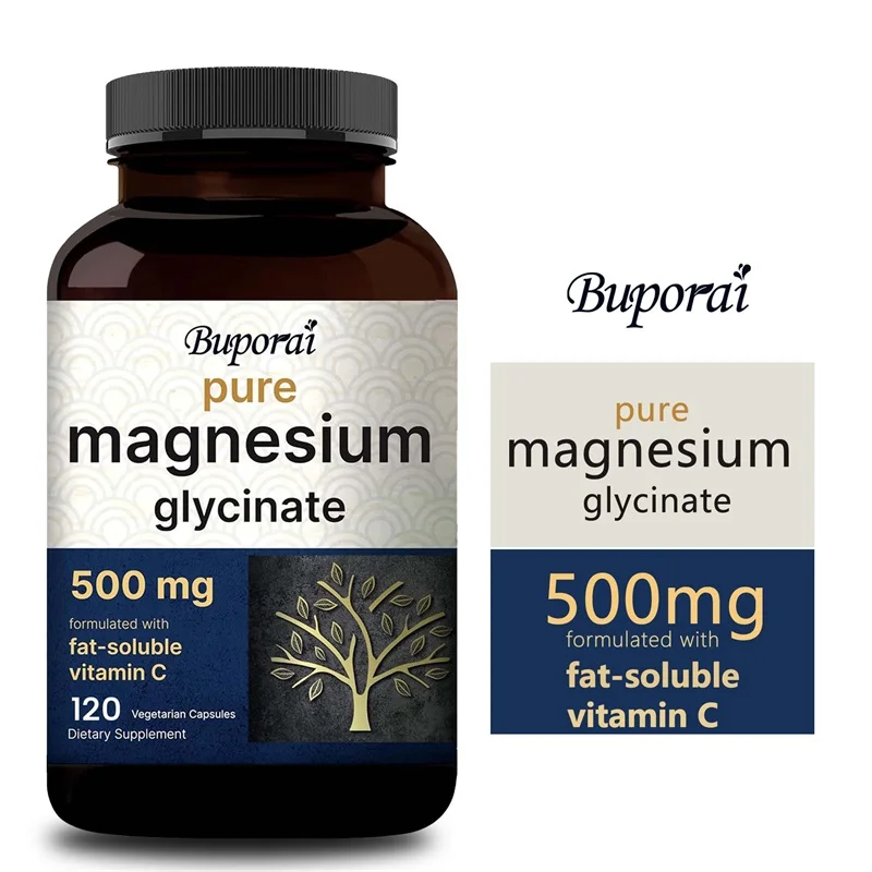 

Magnesium Glycinate - Nerves System, Sleep Quality Support, Reduce Stress, and Promote Healthy Sleep, Muscle Growth